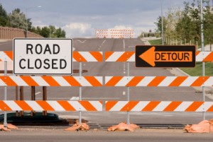 Road Closed Barricades Detour 423x284