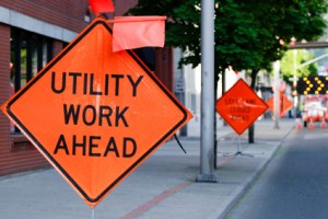 Utility Work Ahead Lane Closure 424x283